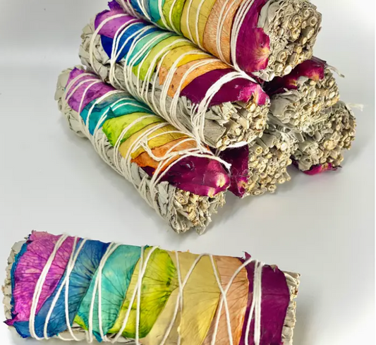 7 Chakra Sinuata Flower White Sage Smudge